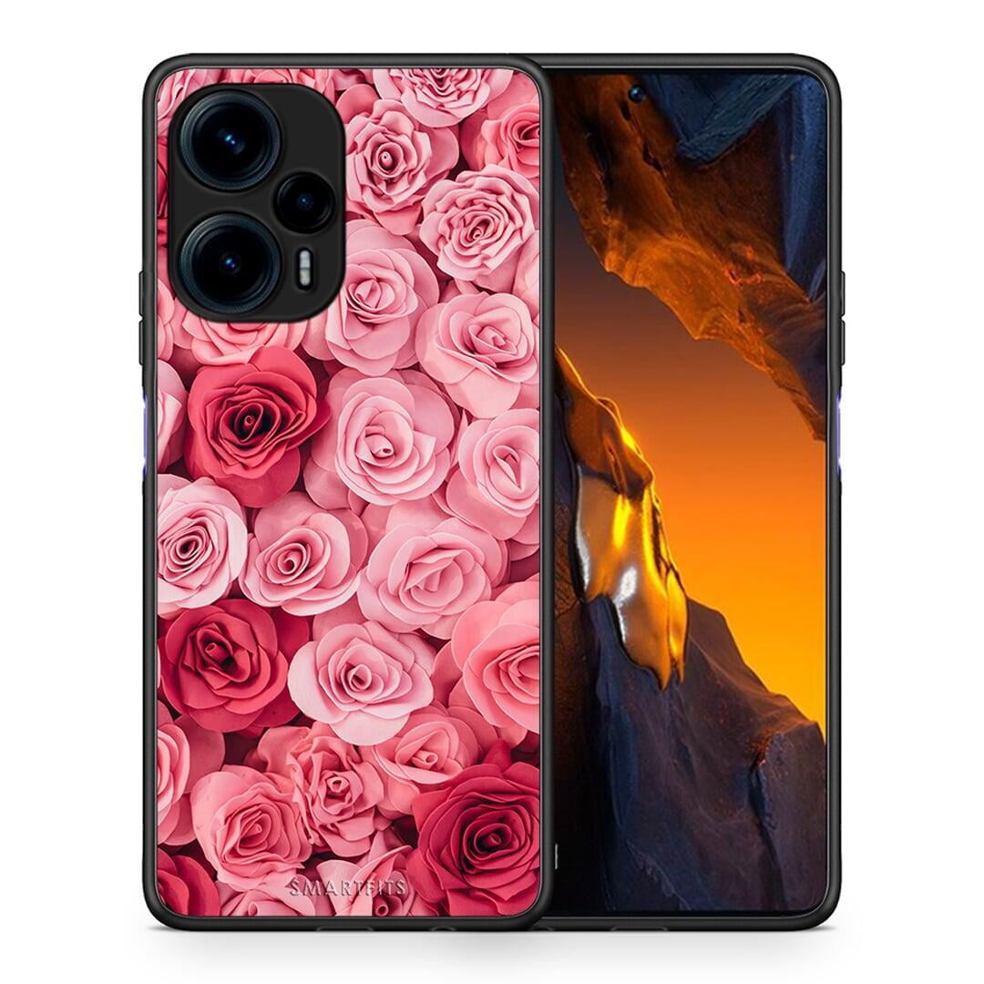 Θήκη Xiaomi Poco F5 5G Valentine RoseGarden από τη Smartfits με σχέδιο στο πίσω μέρος και μαύρο περίβλημα | Xiaomi Poco F5 5G Valentine RoseGarden Case with Colorful Back and Black Bezels