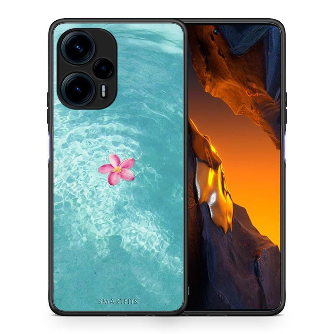 Θήκη Xiaomi Poco F5 5G Water Flower από τη Smartfits με σχέδιο στο πίσω μέρος και μαύρο περίβλημα | Xiaomi Poco F5 5G Water Flower Case with Colorful Back and Black Bezels