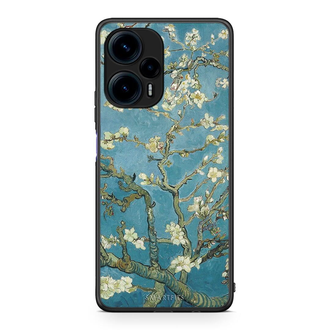 Θήκη Xiaomi Poco F5 5G White Blossoms από τη Smartfits με σχέδιο στο πίσω μέρος και μαύρο περίβλημα | Xiaomi Poco F5 5G White Blossoms Case with Colorful Back and Black Bezels