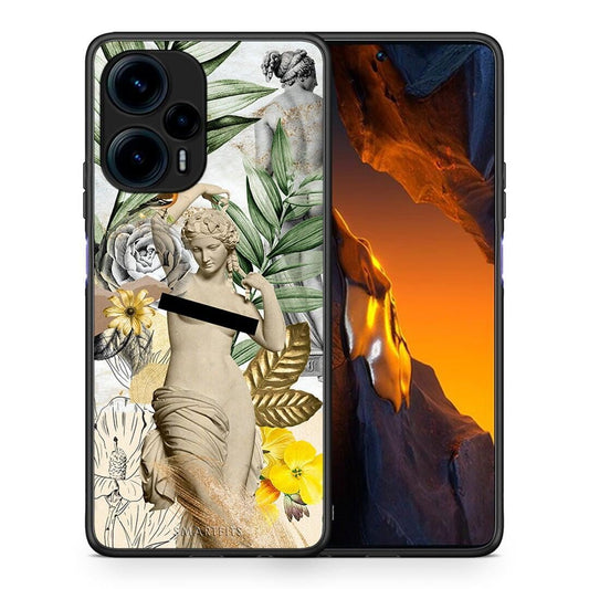 Θήκη Xiaomi Poco F5 5G Woman Statue από τη Smartfits με σχέδιο στο πίσω μέρος και μαύρο περίβλημα | Xiaomi Poco F5 5G Woman Statue Case with Colorful Back and Black Bezels