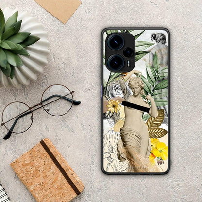 Θήκη Xiaomi Poco F5 5G Woman Statue από τη Smartfits με σχέδιο στο πίσω μέρος και μαύρο περίβλημα | Xiaomi Poco F5 5G Woman Statue Case with Colorful Back and Black Bezels