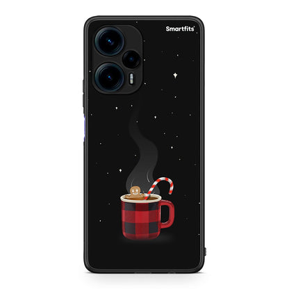 Θήκη Xiaomi Poco F5 5G Xmas Bathing από τη Smartfits με σχέδιο στο πίσω μέρος και μαύρο περίβλημα | Xiaomi Poco F5 5G Xmas Bathing Case with Colorful Back and Black Bezels