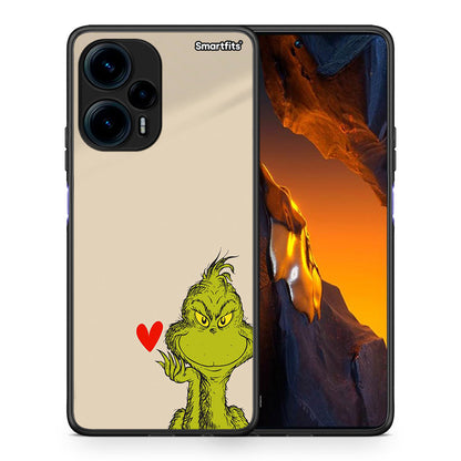 Θήκη Xiaomi Poco F5 5G Xmas Grinch από τη Smartfits με σχέδιο στο πίσω μέρος και μαύρο περίβλημα | Xiaomi Poco F5 5G Xmas Grinch Case with Colorful Back and Black Bezels