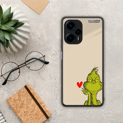 Θήκη Xiaomi Poco F5 5G Xmas Grinch από τη Smartfits με σχέδιο στο πίσω μέρος και μαύρο περίβλημα | Xiaomi Poco F5 5G Xmas Grinch Case with Colorful Back and Black Bezels