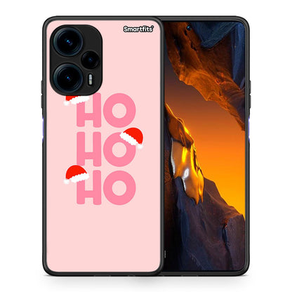 Θήκη Xiaomi Poco F5 5G Xmas Ho Ho Ho από τη Smartfits με σχέδιο στο πίσω μέρος και μαύρο περίβλημα | Xiaomi Poco F5 5G Xmas Ho Ho Ho Case with Colorful Back and Black Bezels