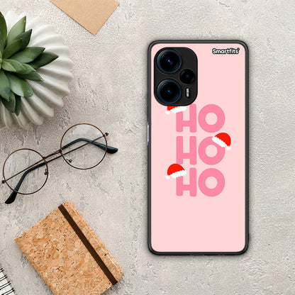 Θήκη Xiaomi Poco F5 5G Xmas Ho Ho Ho από τη Smartfits με σχέδιο στο πίσω μέρος και μαύρο περίβλημα | Xiaomi Poco F5 5G Xmas Ho Ho Ho Case with Colorful Back and Black Bezels