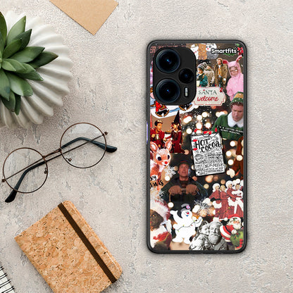 Θήκη Xiaomi Poco F5 5G Xmas Movies από τη Smartfits με σχέδιο στο πίσω μέρος και μαύρο περίβλημα | Xiaomi Poco F5 5G Xmas Movies Case with Colorful Back and Black Bezels