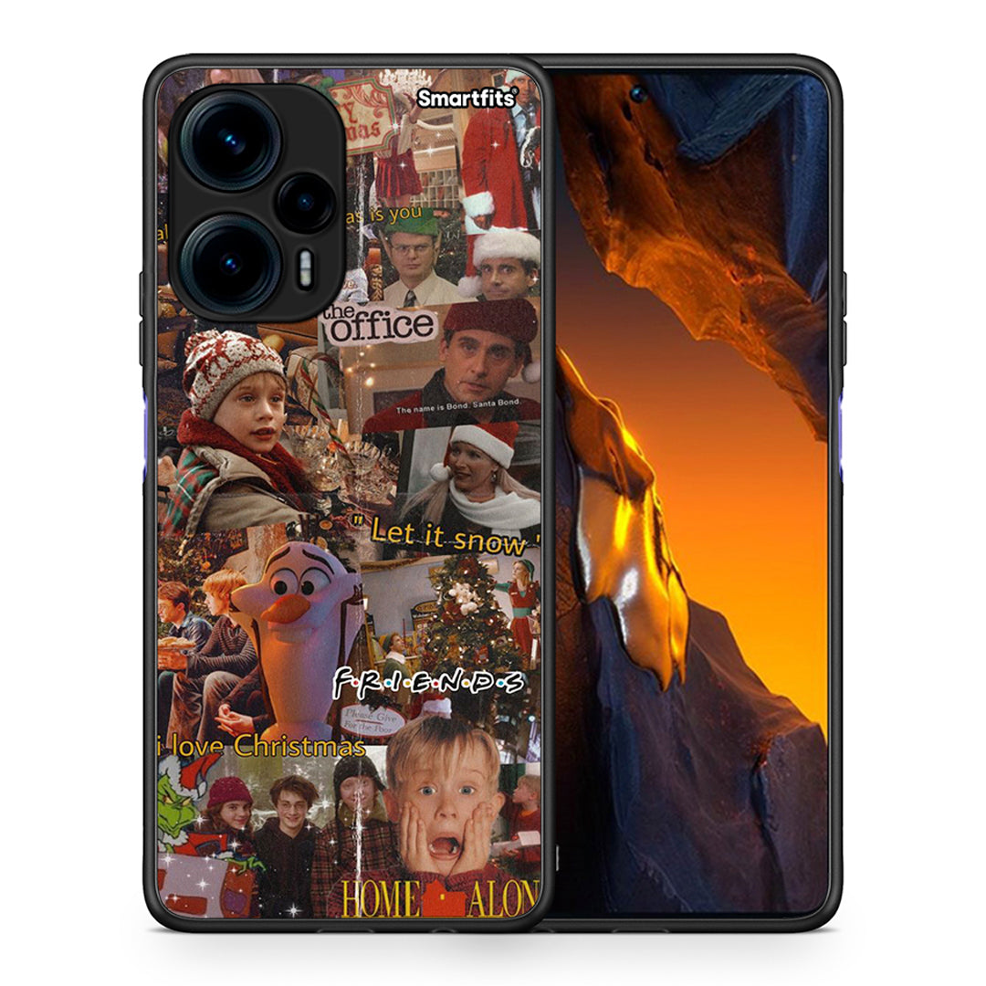 Θήκη Xiaomi Poco F5 5G Xmas Wishes από τη Smartfits με σχέδιο στο πίσω μέρος και μαύρο περίβλημα | Xiaomi Poco F5 5G Xmas Wishes Case with Colorful Back and Black Bezels