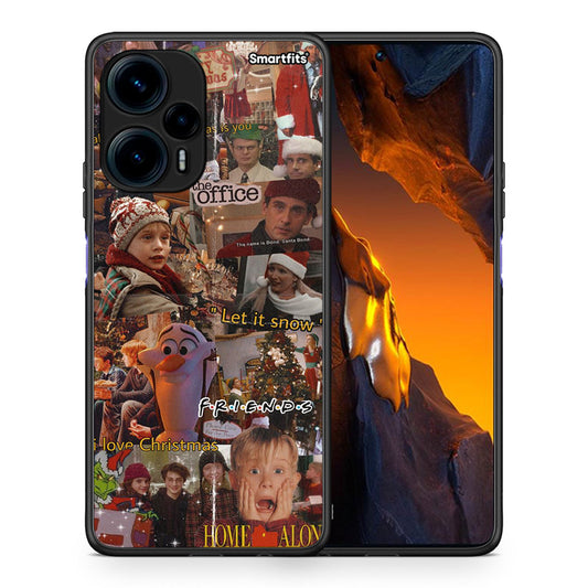 Θήκη Xiaomi Poco F5 5G Xmas Wishes από τη Smartfits με σχέδιο στο πίσω μέρος και μαύρο περίβλημα | Xiaomi Poco F5 5G Xmas Wishes Case with Colorful Back and Black Bezels