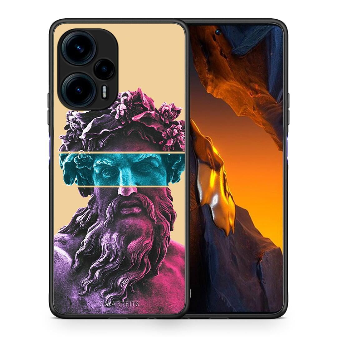 Θήκη Xiaomi Poco F5 5G Zeus Art από τη Smartfits με σχέδιο στο πίσω μέρος και μαύρο περίβλημα | Xiaomi Poco F5 5G Zeus Art Case with Colorful Back and Black Bezels