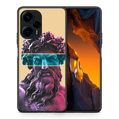Θήκη Xiaomi Poco F5 5G Zeus Art από τη Smartfits με σχέδιο στο πίσω μέρος και μαύρο περίβλημα | Xiaomi Poco F5 5G Zeus Art Case with Colorful Back and Black Bezels