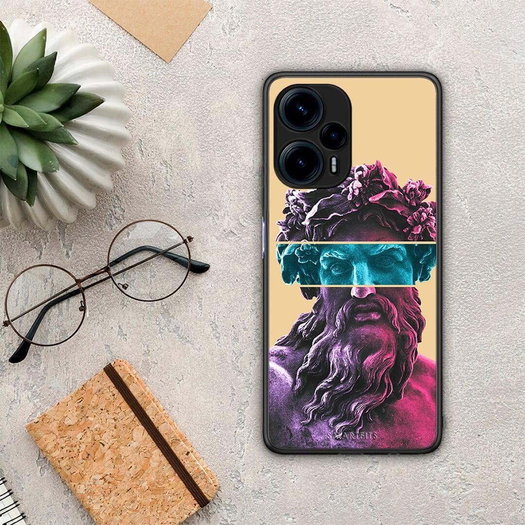 Θήκη Xiaomi Poco F5 5G Zeus Art από τη Smartfits με σχέδιο στο πίσω μέρος και μαύρο περίβλημα | Xiaomi Poco F5 5G Zeus Art Case with Colorful Back and Black Bezels