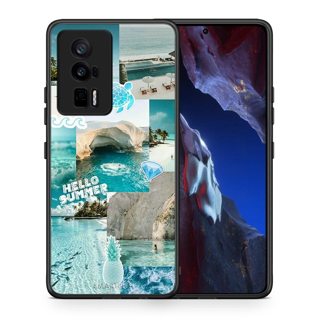 Θήκη Xiaomi Poco F5 Pro / Redmi K60 Pro Aesthetic Summer από τη Smartfits με σχέδιο στο πίσω μέρος και μαύρο περίβλημα | Xiaomi Poco F5 Pro / Redmi K60 Pro Aesthetic Summer Case with Colorful Back and Black Bezels