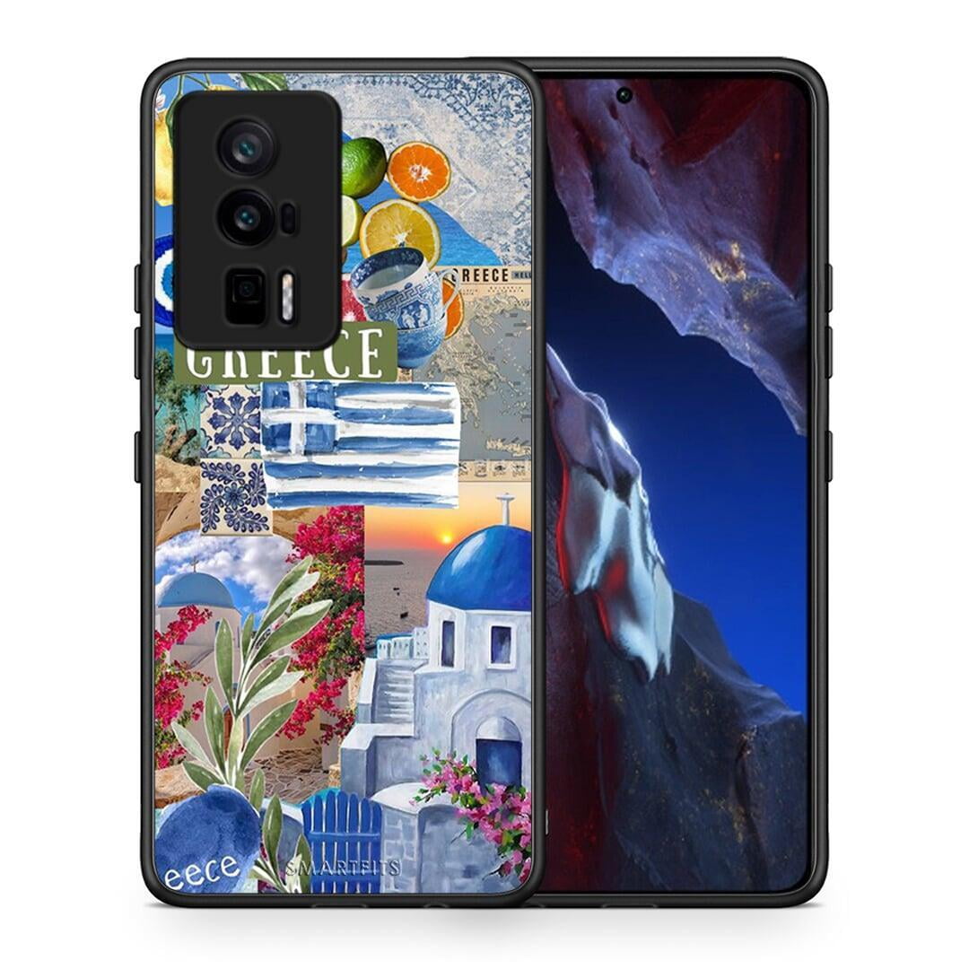 Θήκη Xiaomi Poco F5 Pro / Redmi K60 Pro All Greek από τη Smartfits με σχέδιο στο πίσω μέρος και μαύρο περίβλημα | Xiaomi Poco F5 Pro / Redmi K60 Pro All Greek Case with Colorful Back and Black Bezels