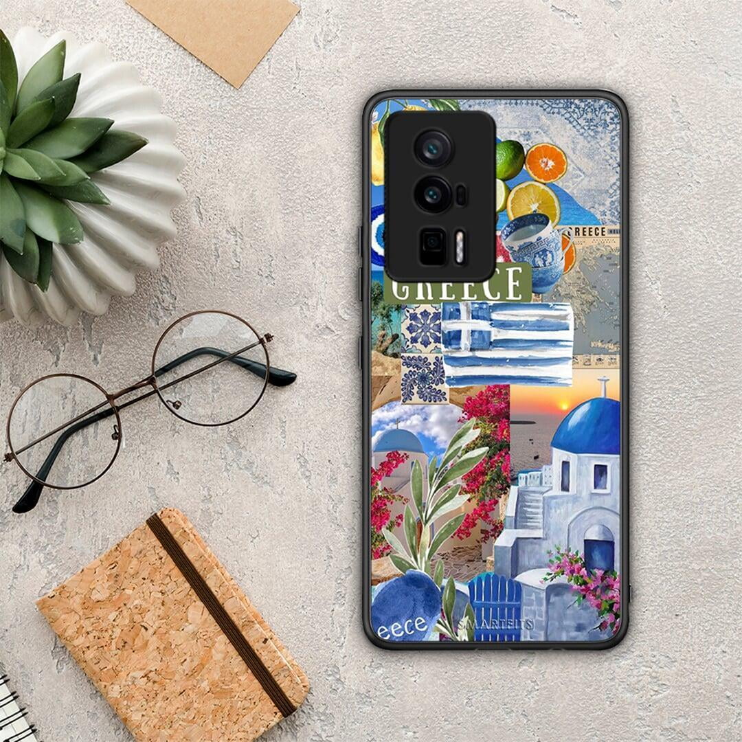 Θήκη Xiaomi Poco F5 Pro / Redmi K60 Pro All Greek από τη Smartfits με σχέδιο στο πίσω μέρος και μαύρο περίβλημα | Xiaomi Poco F5 Pro / Redmi K60 Pro All Greek Case with Colorful Back and Black Bezels