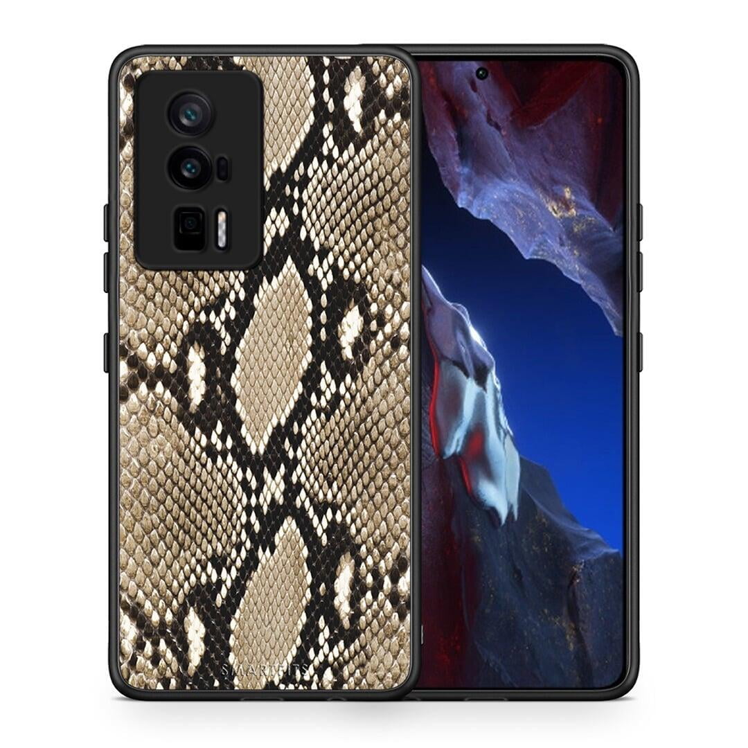 Θήκη Xiaomi Poco F5 Pro / Redmi K60 Pro Animal Fashion Snake από τη Smartfits με σχέδιο στο πίσω μέρος και μαύρο περίβλημα | Xiaomi Poco F5 Pro / Redmi K60 Pro Animal Fashion Snake Case with Colorful Back and Black Bezels