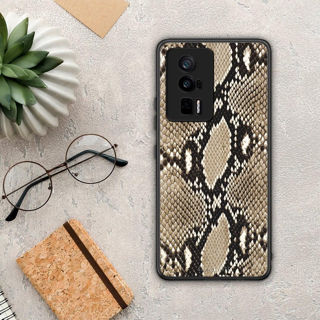 Θήκη Xiaomi Poco F5 Pro / Redmi K60 Pro Animal Fashion Snake από τη Smartfits με σχέδιο στο πίσω μέρος και μαύρο περίβλημα | Xiaomi Poco F5 Pro / Redmi K60 Pro Animal Fashion Snake Case with Colorful Back and Black Bezels