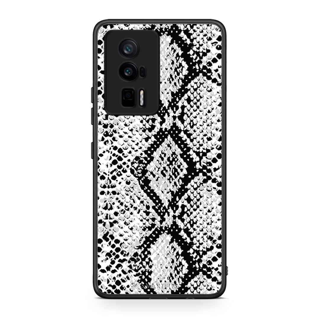 Θήκη Xiaomi Poco F5 Pro / Redmi K60 Pro Animal White Snake από τη Smartfits με σχέδιο στο πίσω μέρος και μαύρο περίβλημα | Xiaomi Poco F5 Pro / Redmi K60 Pro Animal White Snake Case with Colorful Back and Black Bezels