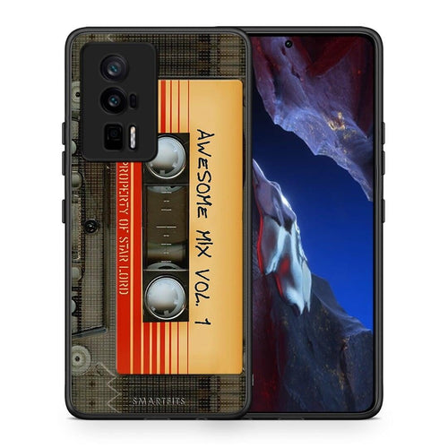 Θήκη Xiaomi Poco F5 Pro / Redmi K60 Pro Awesome Mix από τη Smartfits με σχέδιο στο πίσω μέρος και μαύρο περίβλημα | Xiaomi Poco F5 Pro / Redmi K60 Pro Awesome Mix Case with Colorful Back and Black Bezels