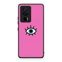 Thumbnail for Θήκη Xiaomi Poco F5 Pro / Redmi K60 Pro Blue Eye Pink από τη Smartfits με σχέδιο στο πίσω μέρος και μαύρο περίβλημα | Xiaomi Poco F5 Pro / Redmi K60 Pro Blue Eye Pink Case with Colorful Back and Black Bezels