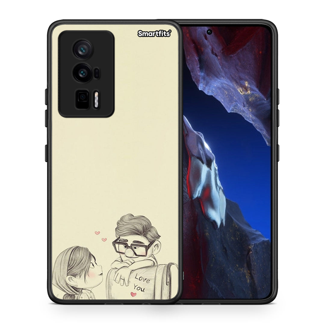 Θήκη Xiaomi Poco F5 Pro / Redmi K60 Pro Carl And Ellie από τη Smartfits με σχέδιο στο πίσω μέρος και μαύρο περίβλημα | Xiaomi Poco F5 Pro / Redmi K60 Pro Carl And Ellie Case with Colorful Back and Black Bezels