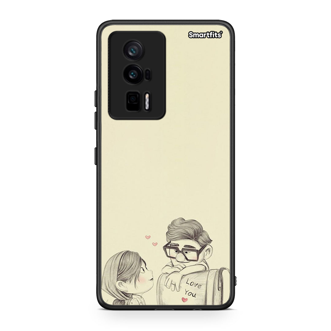 Θήκη Xiaomi Poco F5 Pro / Redmi K60 Pro Carl And Ellie από τη Smartfits με σχέδιο στο πίσω μέρος και μαύρο περίβλημα | Xiaomi Poco F5 Pro / Redmi K60 Pro Carl And Ellie Case with Colorful Back and Black Bezels