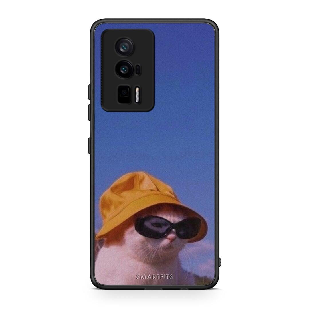 Θήκη Xiaomi Poco F5 Pro / Redmi K60 Pro Cat Diva από τη Smartfits με σχέδιο στο πίσω μέρος και μαύρο περίβλημα | Xiaomi Poco F5 Pro / Redmi K60 Pro Cat Diva Case with Colorful Back and Black Bezels