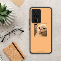 Thumbnail for Θήκη Xiaomi Poco F5 Pro / Redmi K60 Pro Cat Tongue από τη Smartfits με σχέδιο στο πίσω μέρος και μαύρο περίβλημα | Xiaomi Poco F5 Pro / Redmi K60 Pro Cat Tongue Case with Colorful Back and Black Bezels