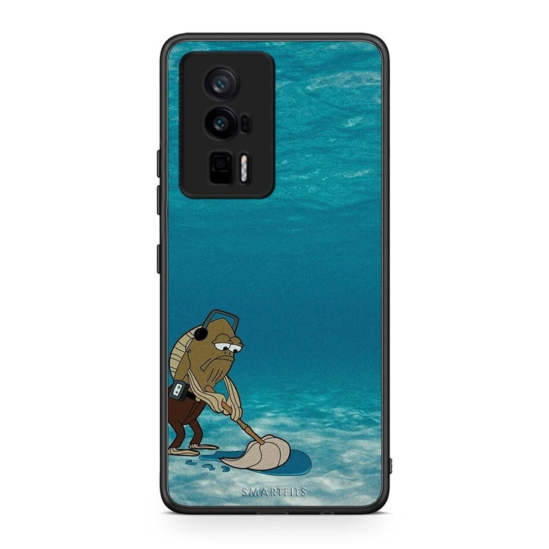 Θήκη Xiaomi Poco F5 Pro / Redmi K60 Pro Clean The Ocean από τη Smartfits με σχέδιο στο πίσω μέρος και μαύρο περίβλημα | Xiaomi Poco F5 Pro / Redmi K60 Pro Clean The Ocean Case with Colorful Back and Black Bezels