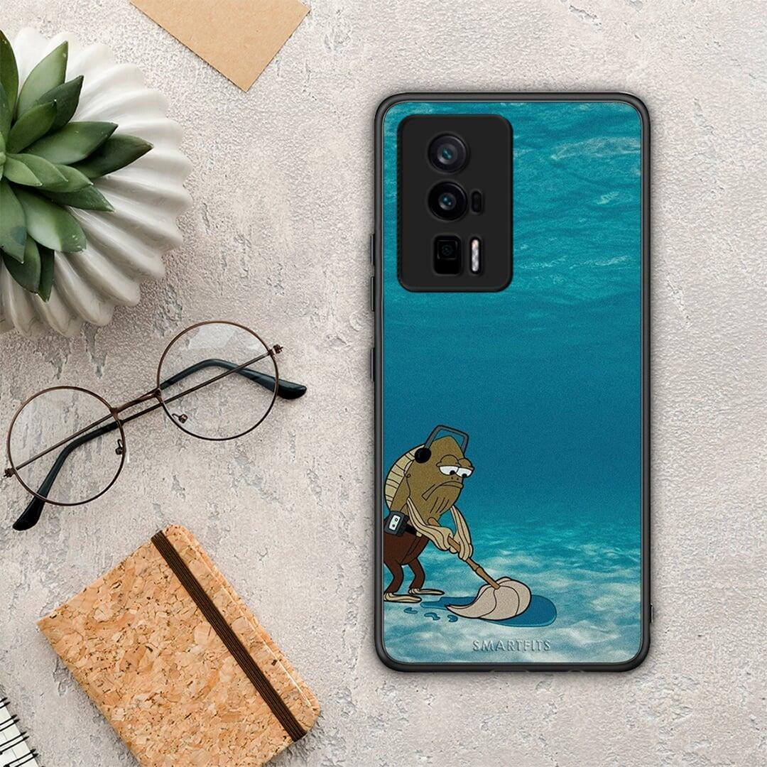 Θήκη Xiaomi Poco F5 Pro / Redmi K60 Pro Clean The Ocean από τη Smartfits με σχέδιο στο πίσω μέρος και μαύρο περίβλημα | Xiaomi Poco F5 Pro / Redmi K60 Pro Clean The Ocean Case with Colorful Back and Black Bezels