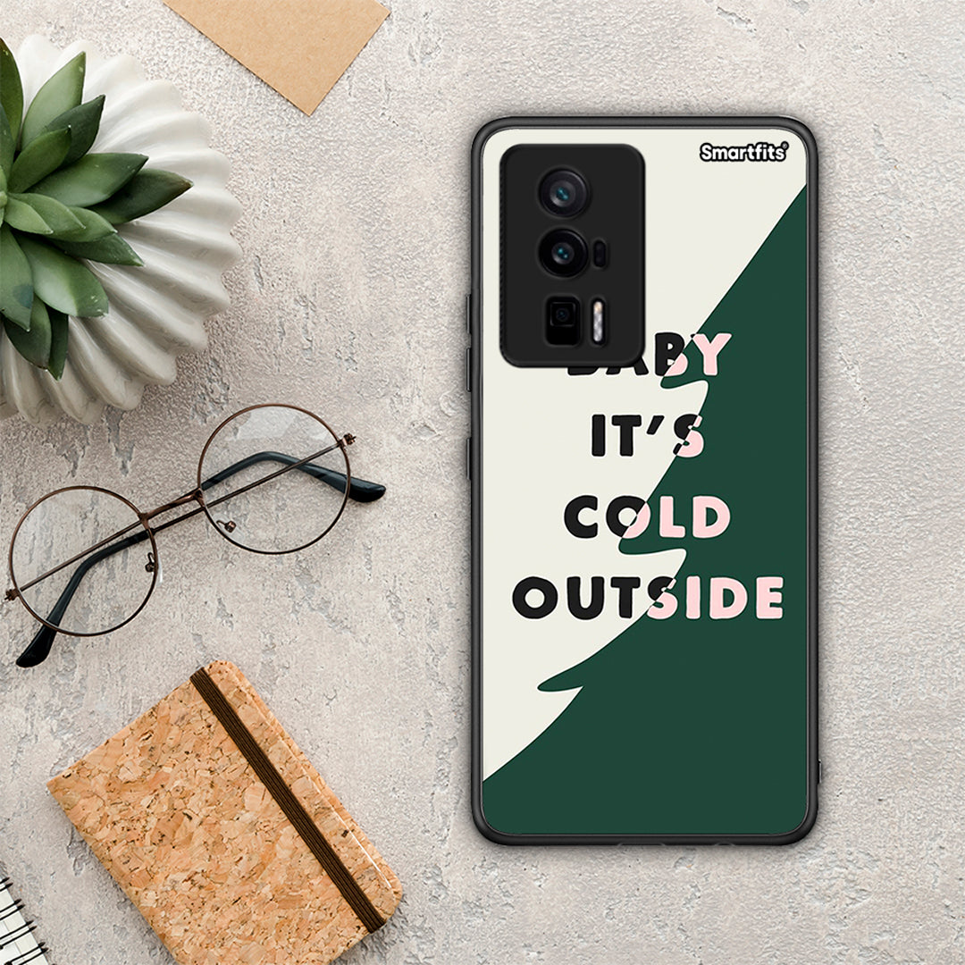 Θήκη Xiaomi Poco F5 Pro / Redmi K60 Pro Cold Outside από τη Smartfits με σχέδιο στο πίσω μέρος και μαύρο περίβλημα | Xiaomi Poco F5 Pro / Redmi K60 Pro Cold Outside Case with Colorful Back and Black Bezels