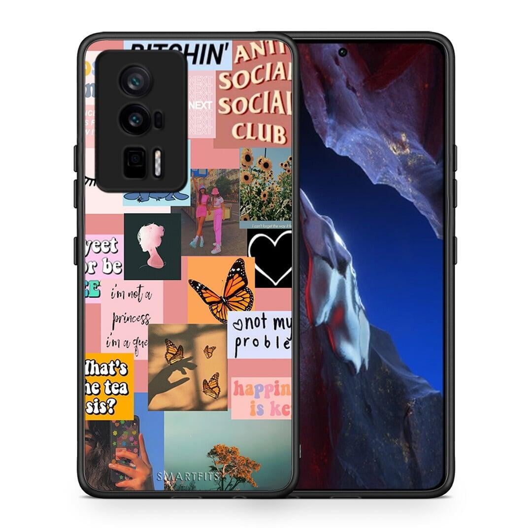 Θήκη Xiaomi Poco F5 Pro / Redmi K60 Pro Collage Bitchin από τη Smartfits με σχέδιο στο πίσω μέρος και μαύρο περίβλημα | Xiaomi Poco F5 Pro / Redmi K60 Pro Collage Bitchin Case with Colorful Back and Black Bezels