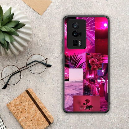 Θήκη Xiaomi Poco F5 Pro / Redmi K60 Pro Collage Red Roses από τη Smartfits με σχέδιο στο πίσω μέρος και μαύρο περίβλημα | Xiaomi Poco F5 Pro / Redmi K60 Pro Collage Red Roses Case with Colorful Back and Black Bezels