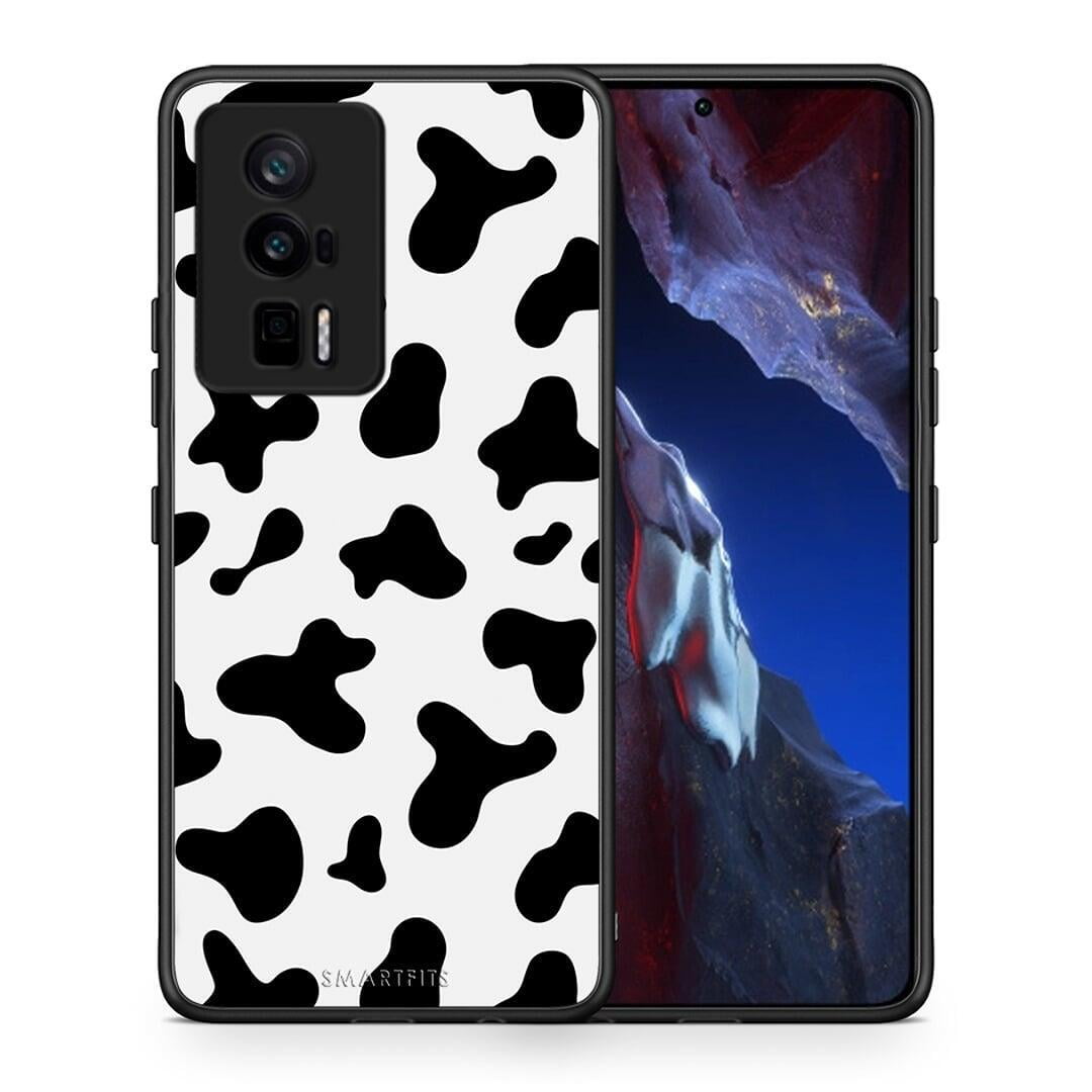 Θήκη Xiaomi Poco F5 Pro / Redmi K60 Pro Cow Print από τη Smartfits με σχέδιο στο πίσω μέρος και μαύρο περίβλημα | Xiaomi Poco F5 Pro / Redmi K60 Pro Cow Print Case with Colorful Back and Black Bezels