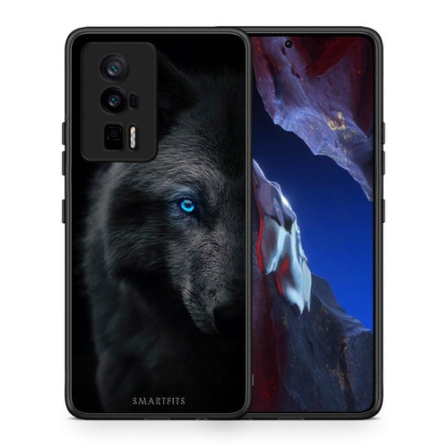 Θήκη Xiaomi Poco F5 Pro / Redmi K60 Pro Dark Wolf από τη Smartfits με σχέδιο στο πίσω μέρος και μαύρο περίβλημα | Xiaomi Poco F5 Pro / Redmi K60 Pro Dark Wolf Case with Colorful Back and Black Bezels