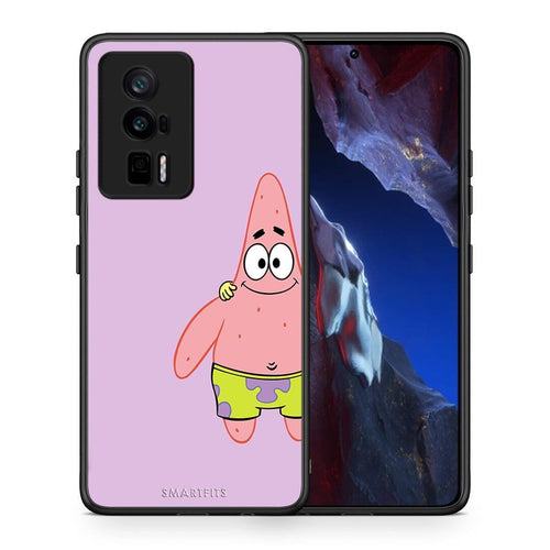 Θήκη Xiaomi Poco F5 Pro / Redmi K60 Pro Friends Patrick από τη Smartfits με σχέδιο στο πίσω μέρος και μαύρο περίβλημα | Xiaomi Poco F5 Pro / Redmi K60 Pro Friends Patrick Case with Colorful Back and Black Bezels