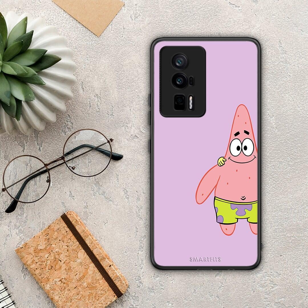 Θήκη Xiaomi Poco F5 Pro / Redmi K60 Pro Friends Patrick από τη Smartfits με σχέδιο στο πίσω μέρος και μαύρο περίβλημα | Xiaomi Poco F5 Pro / Redmi K60 Pro Friends Patrick Case with Colorful Back and Black Bezels