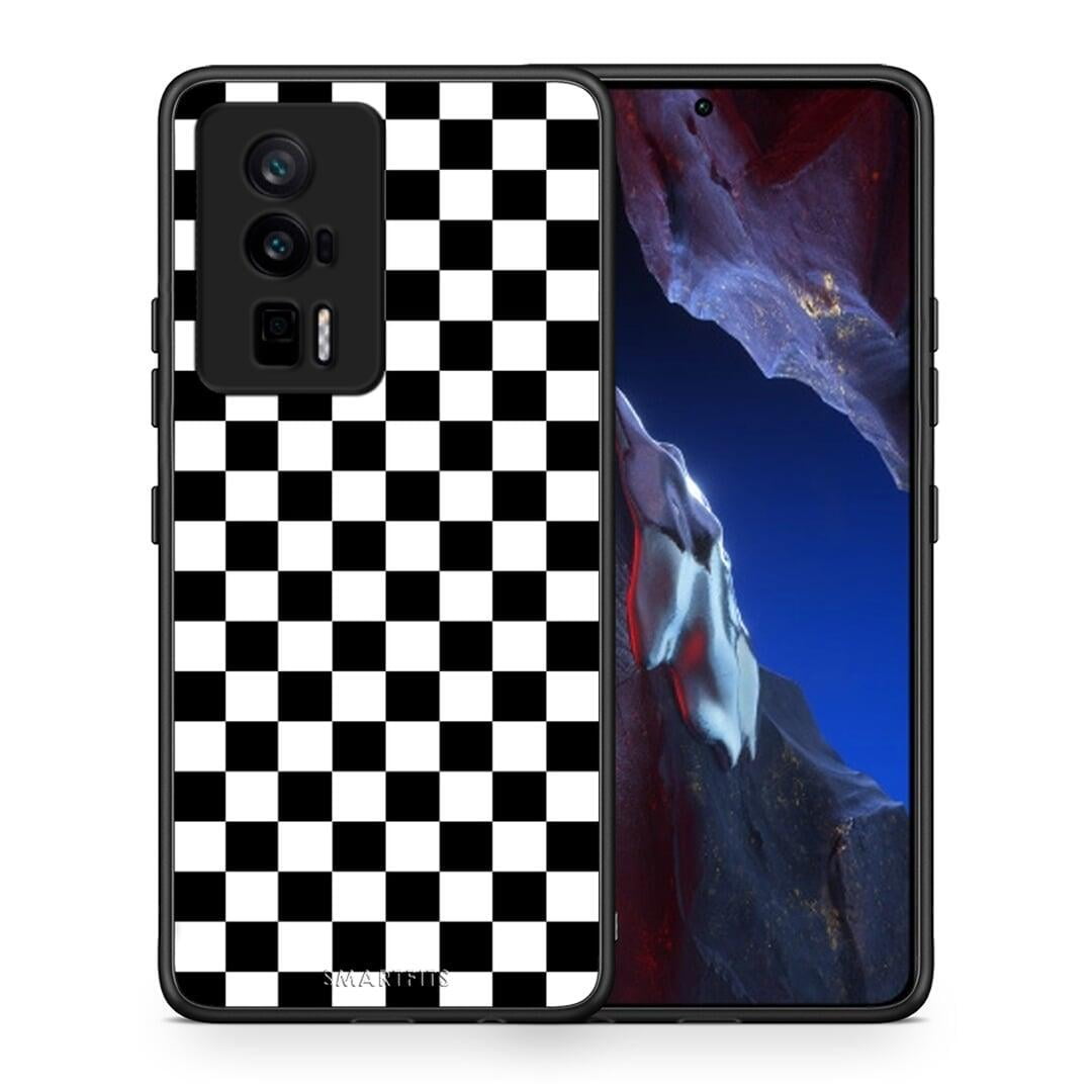 Θήκη Xiaomi Poco F5 Pro / Redmi K60 Pro Geometric Squares από τη Smartfits με σχέδιο στο πίσω μέρος και μαύρο περίβλημα | Xiaomi Poco F5 Pro / Redmi K60 Pro Geometric Squares Case with Colorful Back and Black Bezels