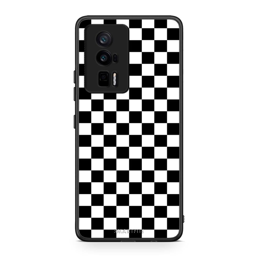 Θήκη Xiaomi Poco F5 Pro / Redmi K60 Pro Geometric Squares από τη Smartfits με σχέδιο στο πίσω μέρος και μαύρο περίβλημα | Xiaomi Poco F5 Pro / Redmi K60 Pro Geometric Squares Case with Colorful Back and Black Bezels