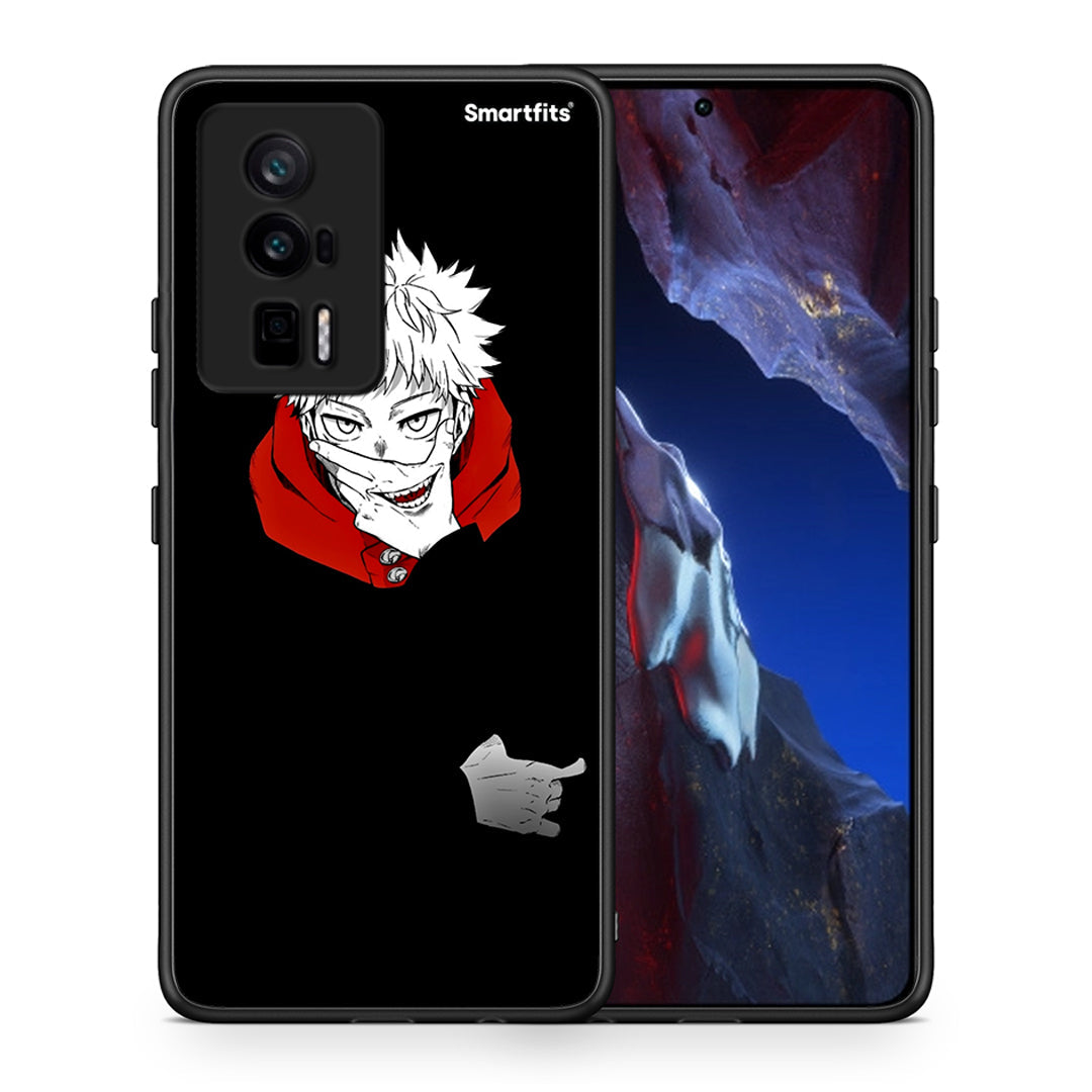Θήκη Xiaomi Poco F5 Pro / Redmi K60 Pro Itadori Anime από τη Smartfits με σχέδιο στο πίσω μέρος και μαύρο περίβλημα | Xiaomi Poco F5 Pro / Redmi K60 Pro Itadori Anime Case with Colorful Back and Black Bezels