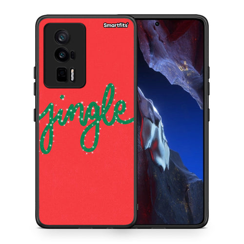 Θήκη Xiaomi Poco F5 Pro / Redmi K60 Pro Jingle Xmas από τη Smartfits με σχέδιο στο πίσω μέρος και μαύρο περίβλημα | Xiaomi Poco F5 Pro / Redmi K60 Pro Jingle Xmas Case with Colorful Back and Black Bezels