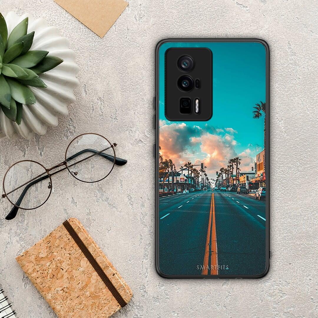 Θήκη Xiaomi Poco F5 Pro / Redmi K60 Pro Landscape City από τη Smartfits με σχέδιο στο πίσω μέρος και μαύρο περίβλημα | Xiaomi Poco F5 Pro / Redmi K60 Pro Landscape City Case with Colorful Back and Black Bezels