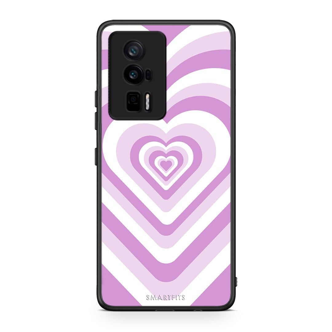 Θήκη Xiaomi Poco F5 Pro / Redmi K60 Pro Lilac Hearts από τη Smartfits με σχέδιο στο πίσω μέρος και μαύρο περίβλημα | Xiaomi Poco F5 Pro / Redmi K60 Pro Lilac Hearts Case with Colorful Back and Black Bezels