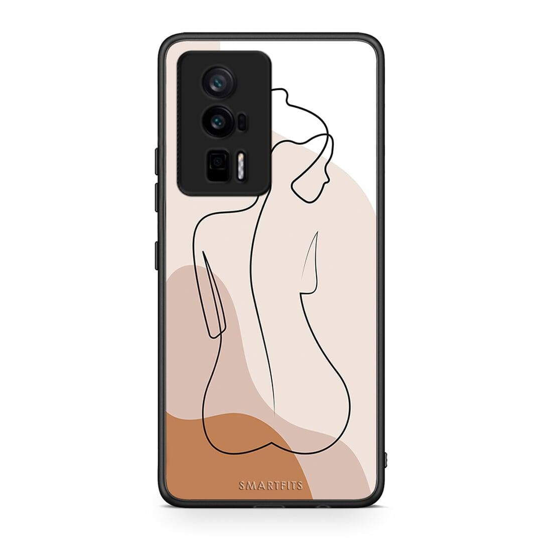 Θήκη Xiaomi Poco F5 Pro / Redmi K60 Pro LineArt Woman από τη Smartfits με σχέδιο στο πίσω μέρος και μαύρο περίβλημα | Xiaomi Poco F5 Pro / Redmi K60 Pro LineArt Woman Case with Colorful Back and Black Bezels