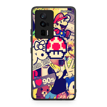 Θήκη Xiaomi Poco F5 Pro / Redmi K60 Pro Love The 90s από τη Smartfits με σχέδιο στο πίσω μέρος και μαύρο περίβλημα | Xiaomi Poco F5 Pro / Redmi K60 Pro Love The 90s Case with Colorful Back and Black Bezels