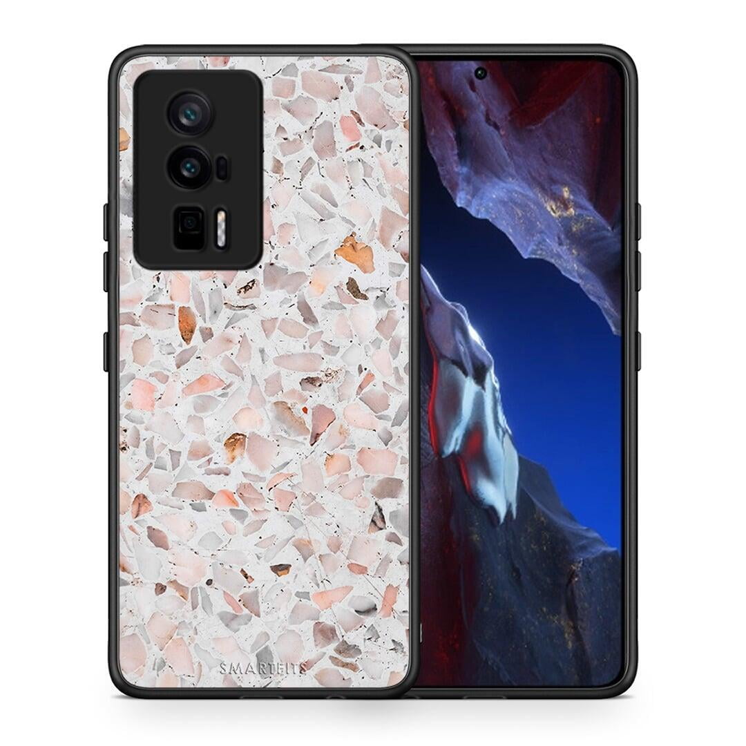 Θήκη Xiaomi Poco F5 Pro / Redmi K60 Pro Marble Terrazzo από τη Smartfits με σχέδιο στο πίσω μέρος και μαύρο περίβλημα | Xiaomi Poco F5 Pro / Redmi K60 Pro Marble Terrazzo Case with Colorful Back and Black Bezels