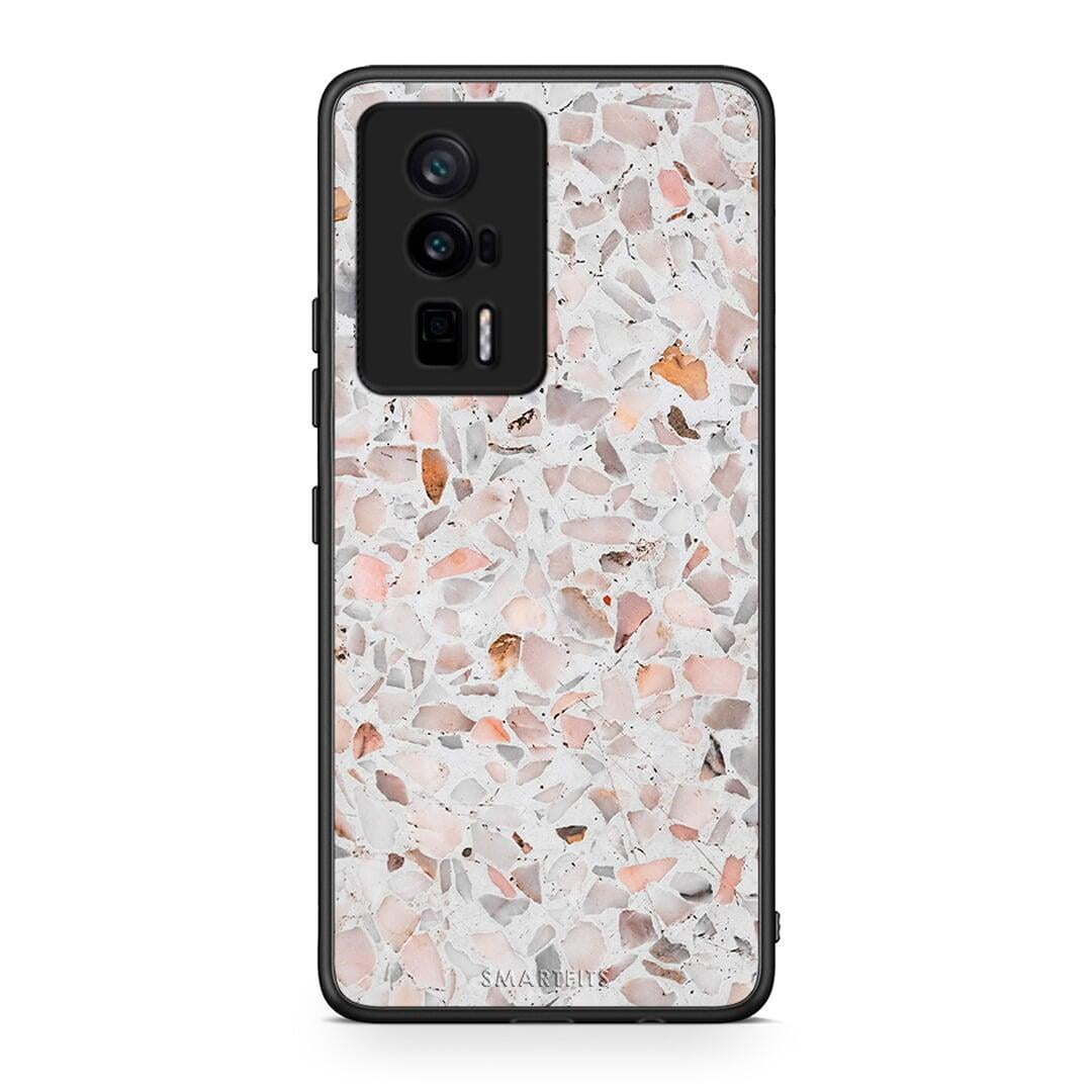 Θήκη Xiaomi Poco F5 Pro / Redmi K60 Pro Marble Terrazzo από τη Smartfits με σχέδιο στο πίσω μέρος και μαύρο περίβλημα | Xiaomi Poco F5 Pro / Redmi K60 Pro Marble Terrazzo Case with Colorful Back and Black Bezels