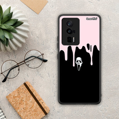 Θήκη Xiaomi Poco F5 Pro / Redmi K60 Pro Melting Halloween Mask από τη Smartfits με σχέδιο στο πίσω μέρος και μαύρο περίβλημα | Xiaomi Poco F5 Pro / Redmi K60 Pro Melting Halloween Mask Case with Colorful Back and Black Bezels