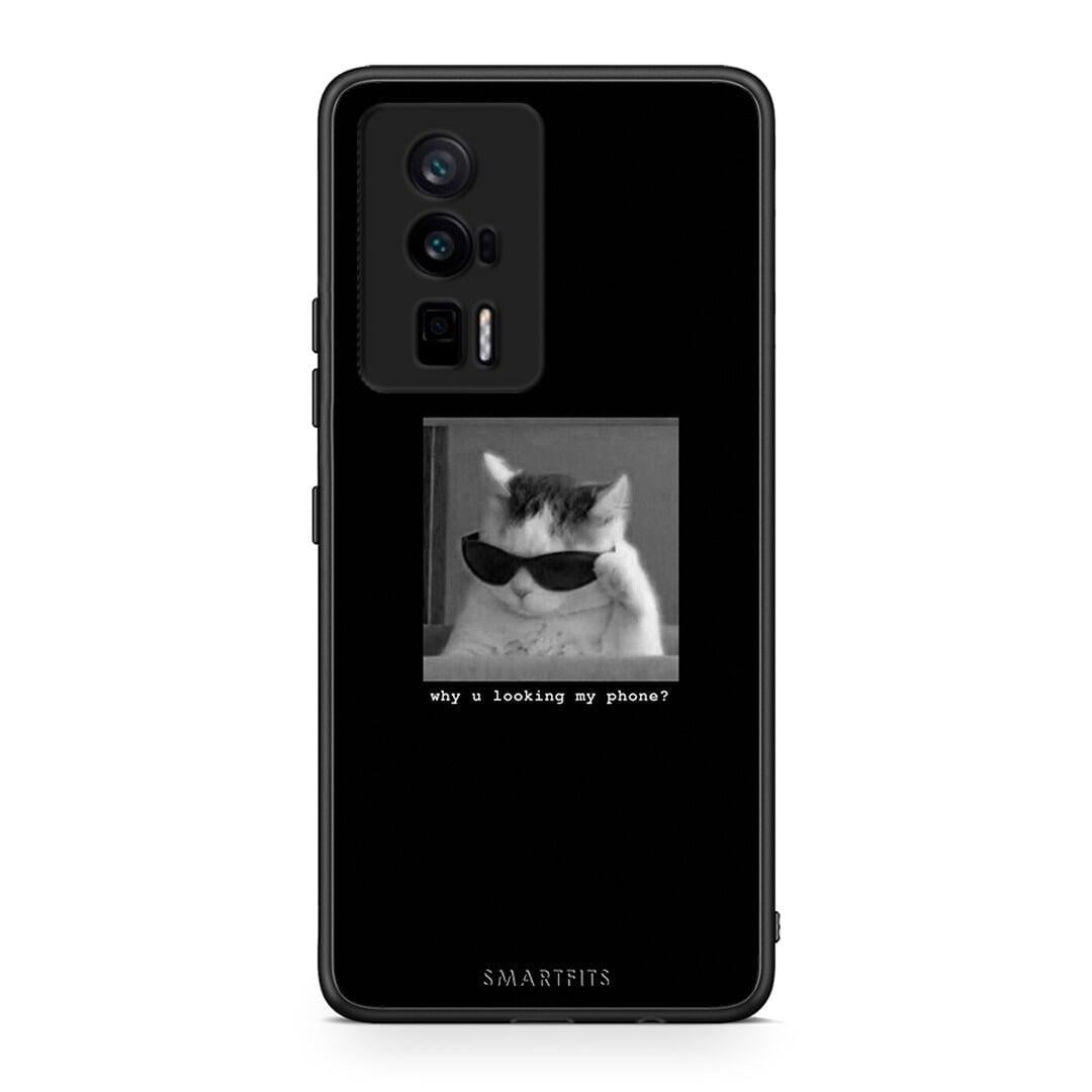 Θήκη Xiaomi Poco F5 Pro / Redmi K60 Pro Meme Cat από τη Smartfits με σχέδιο στο πίσω μέρος και μαύρο περίβλημα | Xiaomi Poco F5 Pro / Redmi K60 Pro Meme Cat Case with Colorful Back and Black Bezels