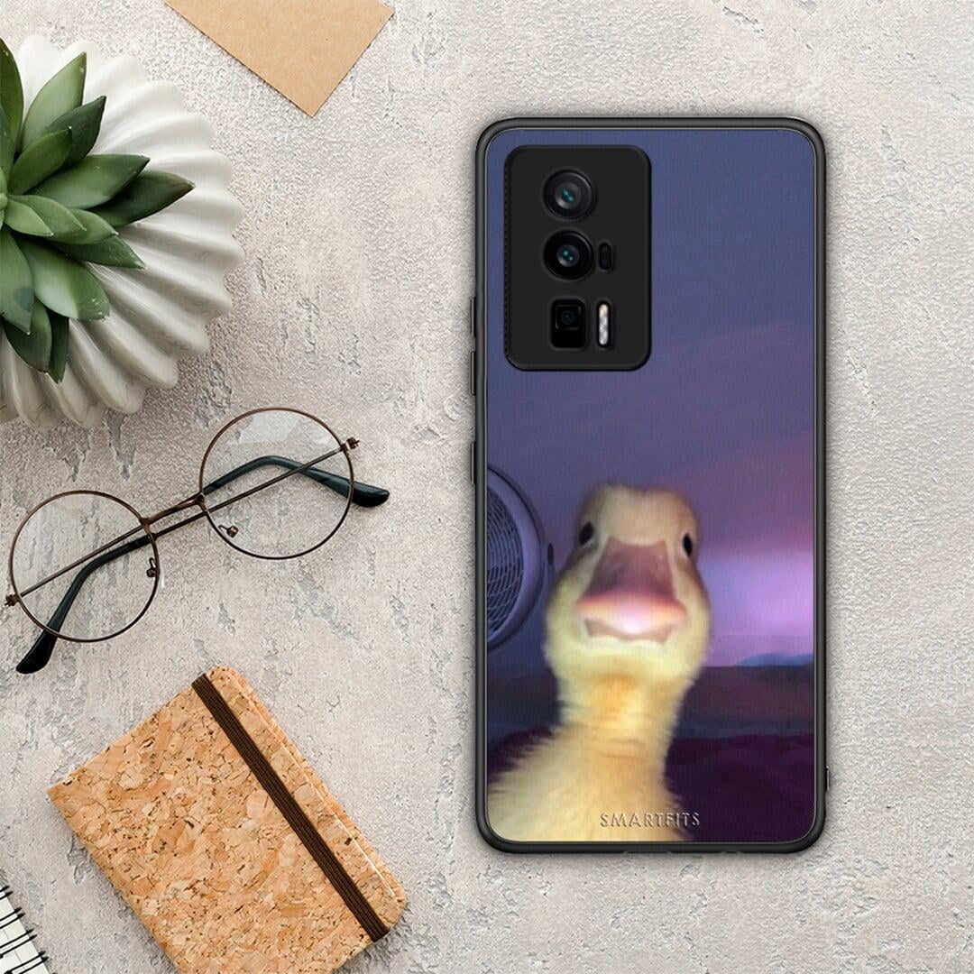 Θήκη Xiaomi Poco F5 Pro / Redmi K60 Pro Meme Duck από τη Smartfits με σχέδιο στο πίσω μέρος και μαύρο περίβλημα | Xiaomi Poco F5 Pro / Redmi K60 Pro Meme Duck Case with Colorful Back and Black Bezels